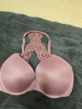 Victoria's Secret Lace Racerback T-Shirt Bra - Mauve Pink